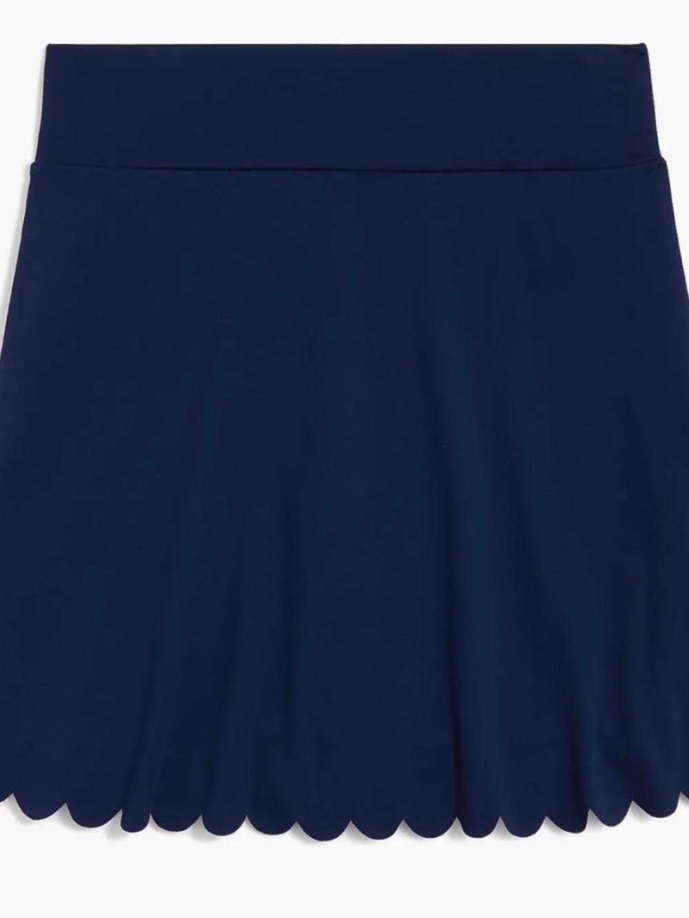 J.Crew factory navy blue scalloped hem with attached shorts